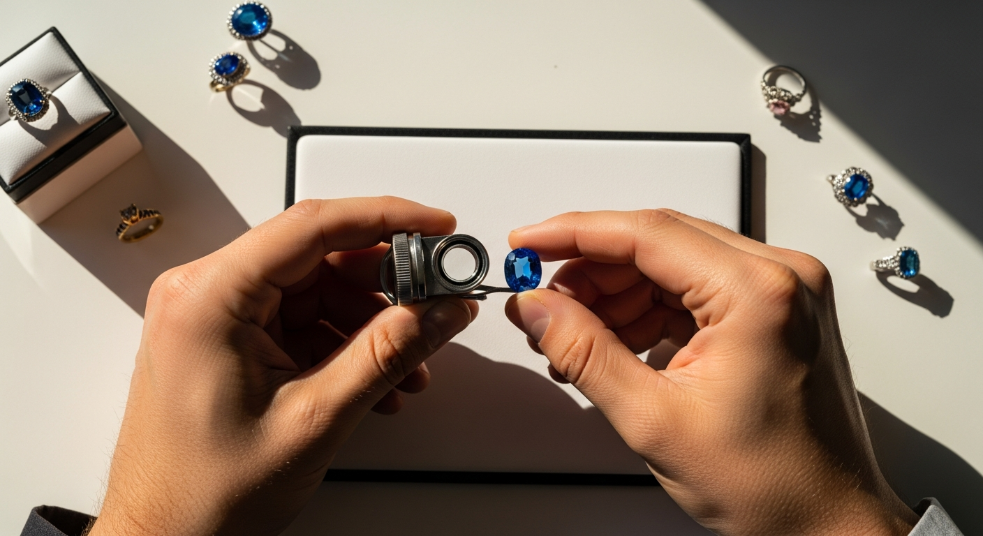 Saphir certifié authentique pierre naturelle